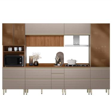 Imagem de Cozinha Modulada Proença 6 Peças com Paneleiro 1 Forno e Balcão 120cm - Demartêz