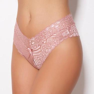 Imagem de Calcinha Rendada Cor:RomanceTamanho:GG - De Prazer, Romance, GG