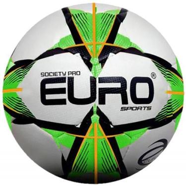 Imagem de Bola de Futebol Euro NEE0054 Society Pro Branco/Verde - N 5