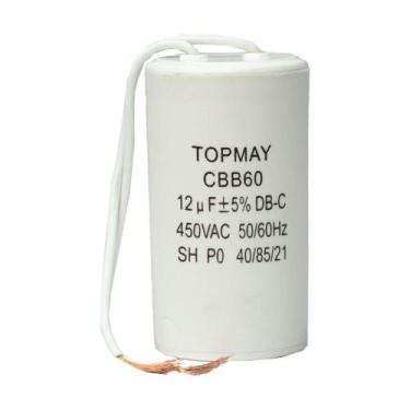 Imagem de Capacitor Partida 12Uf - 450V Para Motor Portão Ventilador - Chipsce