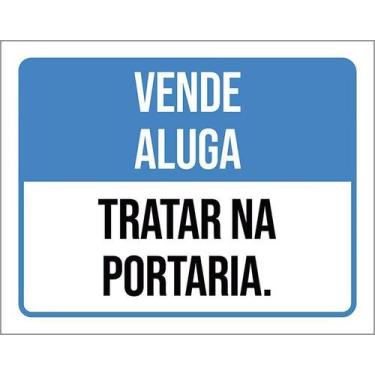 Imagem de Kit 10 Placa Acm Vende Aluga Tratar Portaria 18X23 - Sinalizo