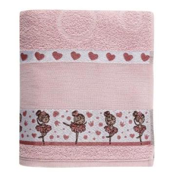 Imagem de Toalha De Banho Infantil Pets Baby 75X110Cm Bailarina Rosa - Dugu