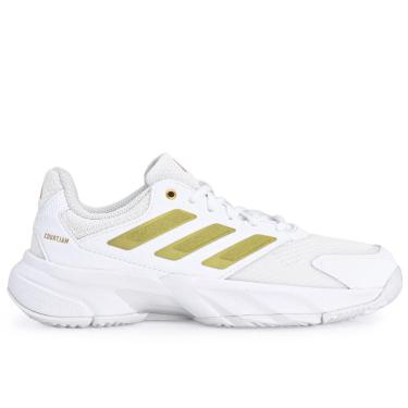 Imagem de Tênis Adidas Courtjam Control 3 - All Court - Branco e Dourado-Feminino