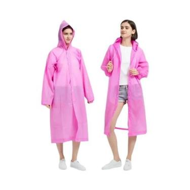 Imagem de Poncho De Chuva Unissex Impermeável Com Capuz Em EVA Para Viagens, Pes