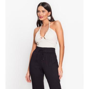 Imagem de Top Feminino De Alça Endless Bege, G, Bege