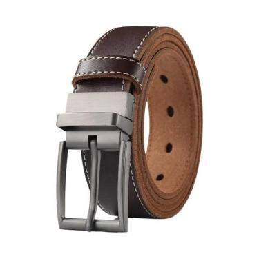 Imagem de Cinto Masculino plus Size De Couro Genuíno Com Fivela De Alta Qualidad