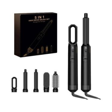 Imagem de Escova Secadora De Cabelo 5 Em 1: Modelador, Alisador E Escova De Ar Q