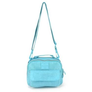 Imagem de Bolsa Feminina Up4you Crinkle Mão e Ombro Turquesa - Luxcel