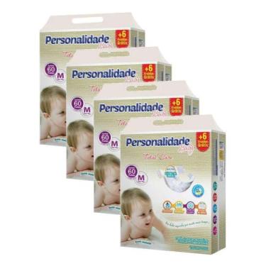 Imagem de Fralda Personalidade Total Care 4 Pacotes Tamanho M Com 240 Fraldas