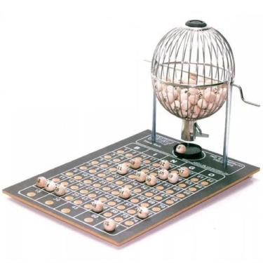 Imagem de Globo Pequeno para Sorteio Bingo 18x12cm com 75 Bolinhas 20mm Cód 779P