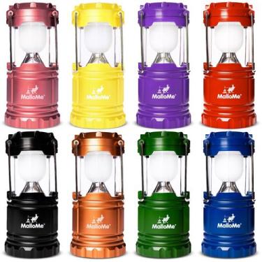 Imagem de Juego de 8 Faroles de Camping MalloMe Multicolor con Baterías