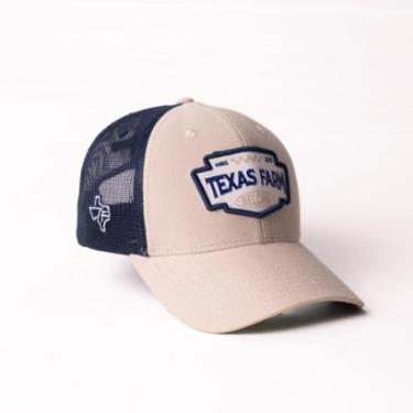 Imagem de BONE TEXAS FARM - SPEED - TF1075 - BEGE/ AZUL MARINHO ÚNICO-Unissex