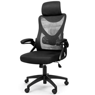 Imagem de Cadeira Escritório Ergonômica Giratoria Confortável Preta Viper Pro Office Vivensis Creative Vo458