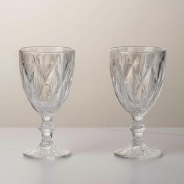 Imagem de Jogo de Taças de Vidro Diamond 2 unidades Transparente 340ml Taça Grande para Drinks Coquetéis e Água