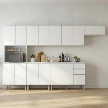 Imagem de Cozinha Completa Nina 6 Módulos Branco - Móveis Lopas