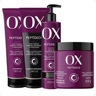 Imagem de Kit OX Peptídeos Cabelos Crespos, Cacheados e Ondulados: Shampoo 240ml