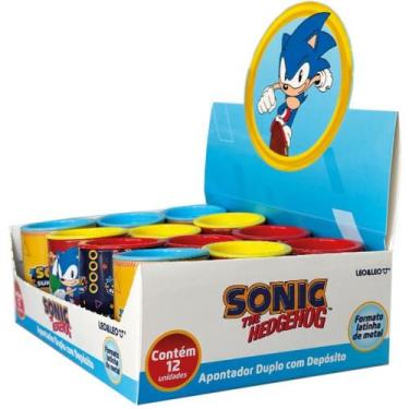 Imagem de Apontador com Depósito 2 Furos Sonic Latinhas BIG/PADRÃO (display com 