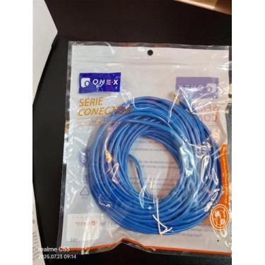 Imagem de CABO DE REDE RJ45 CAT 5E 10M ONEX INT-1010M - Alta Velocidade para Int