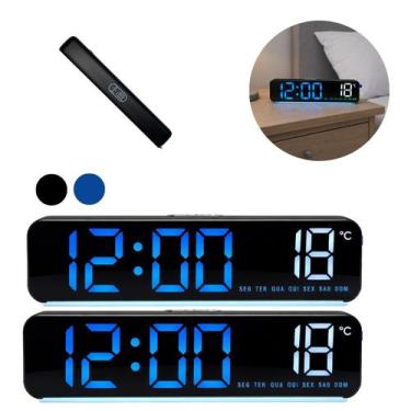 Imagem de 2 Relógios Digital LED com Despertador de Mesa Moderno 15cm - Ami, 2
