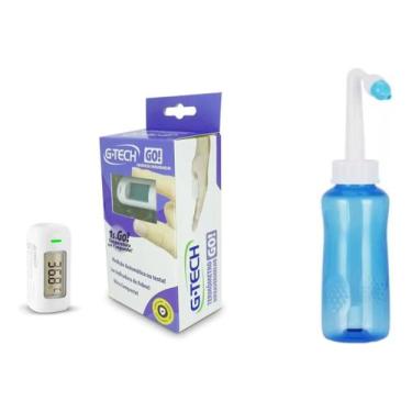 Imagem de Termômetro Clínico Digital + Irrigador Nasal Adulto Infantil - G-Tech