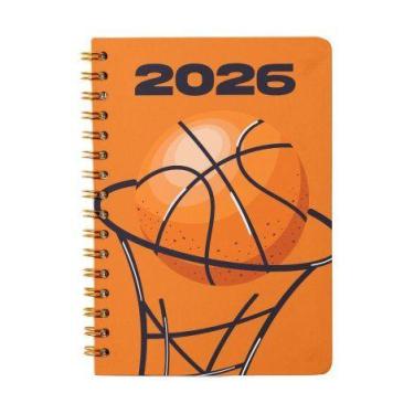 Imagem de Agenda Espiral Infantil Estampas Esportes 2026 168 Folhas - Rio Master