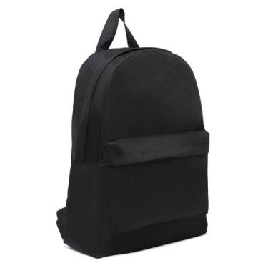 Imagem de Mochila Basica Escolar Passeio Lisa Ziper Com Bolso Externo Alça Regul
