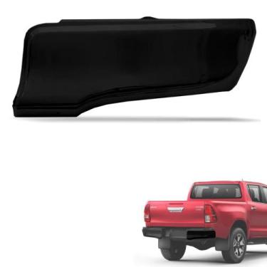 Imagem de Ponteira de Parachoque Traseiro Hilux 2016 a 2022 Lado Direito Preto B
