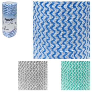 Imagem de Rolo de Pano Multiuso Lavanderia 100 Folhas para Limpeza em PP com Polpa de Madeira Alta Absorção Branco Clean Tech