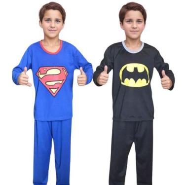 Imagem de Kit 2 Pijamas Infantil Menino Conjunto de Dormir Marculino - NoBrand, 
