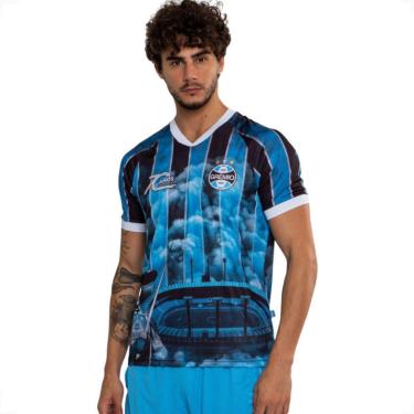 Imagem de Camiseta Masculina Grêmio 70 Anos Olímpico Monumental Sublimada-Masculino