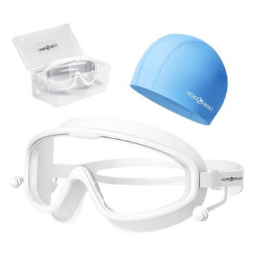 Imagem de Kit Natação Adulto Profissional Hero Band Óculos Anti-UV Silicone Touc