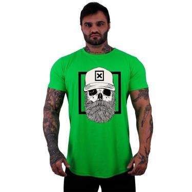 Imagem de Camiseta Longline MXD Conceito Caveira Lenhadora Masculina-Masculino