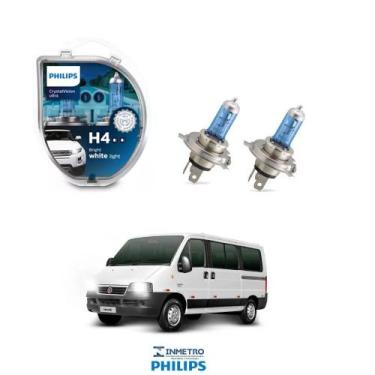 Imagem de Lâmpadas Farol Fiat Ducato Philips H4 CrystalVision