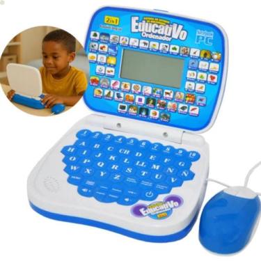 Imagem de Laptop Infantil Bilíngue Educativo Com Mouse Aprende Inglês - Atacarej