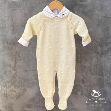 Imagem de Macacão Tricot Amarelo c/ Bolinhas e Body Gola Abelhinha - LA CHAMBRE,