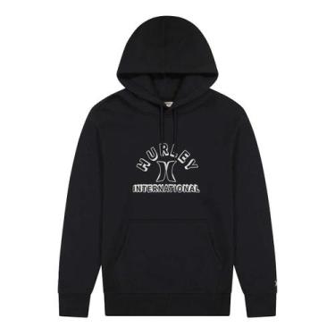 Imagem de Blusa de Moletom Hurley Silk Gráfico Com Capuz Masculina Preta  , Pret