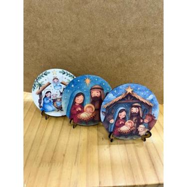 Imagem de kit Mimo de Natal - Presépio - Sagrada Família MDF - NoBrand, 40