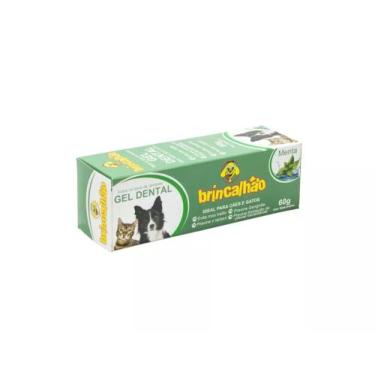 Imagem de Gel Dental para Pet Cães e Gato Pasta 60g - Brincalhão, Menta