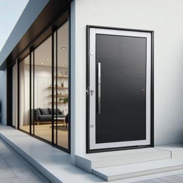 Imagem de Porta Pivotante Lambril com Puxador Elite 240x150 Abertura Direita Pre