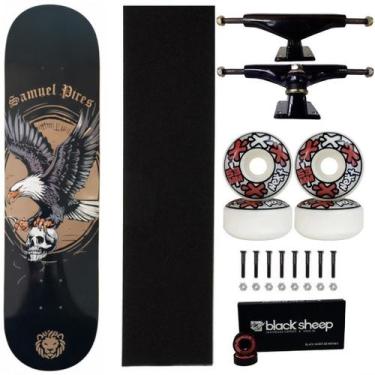 Imagem de Skate Lyons Maple Montado 8.0 Profissional Next 53mm Abec 15 Cor:Preto
