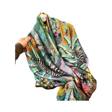 Imagem de Lenço De Seda Satinada Para Mulheres, Hijab, Moda De Verão, Protetor S