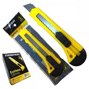 Imagem de Estilete Largo Thompson 18Mm - Kit C/12 Pecas - MAC FER