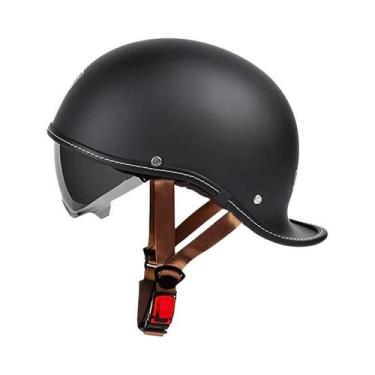 Imagem de Capacete De Moto Retrô Unissex DOT Para Verão, Modelo Aberto (Half Hel