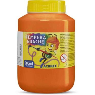 Imagem de Tinta Guache 500ML Laranja CX.C/06 - Acrilex