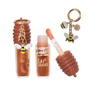 Imagem de Lip Gloss Mel Sarah's Beauty: Brilho Labial com Chaveiro e Pingentes E
