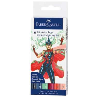 Imagem de Estojo 6x Caneta Pitt Faber Castell Comic Colouring Set