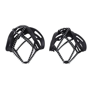 Imagem de Chuteiras de tração para caminhada, aderência elástica para neve, garras de gelo para sapatos Botas Resistência ao frio Resistência ao desgaste para caminhadas ao ar livre para escaladas no