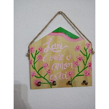 Imagem de Porta-chaves Artesanal Decorativo - Lar