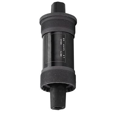 Imagem de RiToEasysports Suporte inferior para mountain bike, eixo de aço de 68 mm com parafuso para manivela de furo quadrado para mountain bike, dobrável e bicicleta de estrada (124 mm)