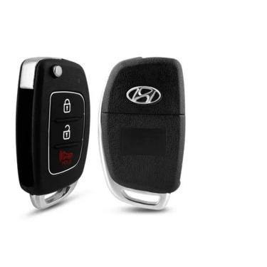 Imagem de Chave Canivete Carcaça Hb20 12 2013 2014 2015 À 2018 3 Botao